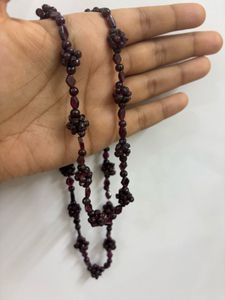 Beaded Burgundy Necklace