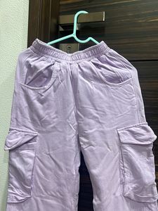 Lavender Cargo Trousers