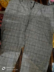 Checked Grey Pants for daily use in office