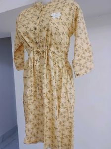 Vintage-Style Yellow Print Frock