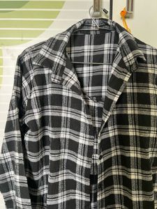 Black &amp; White Flannel Shirt