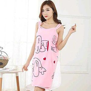 Multicolor Free Size Bath Robe For Women