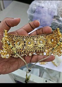Necklace Earrings And Mangtika
