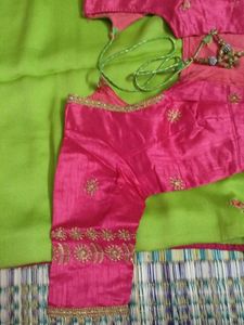 Green Embroidered Saree