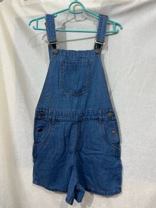 Denim Blue Dungaree Short