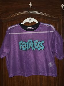 Souled Store - Fearless Graphic Mesh Crop Top