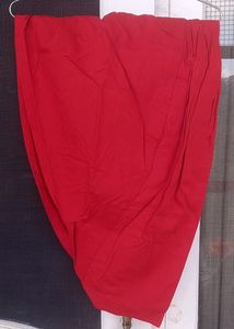 Stitched Red Salwar Suit Set With Dupatta