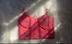 Peach Bustier Top