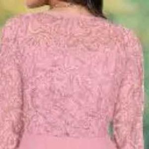 Peach Lace Top