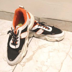 Stylish Black &amp; Orange Sneakers