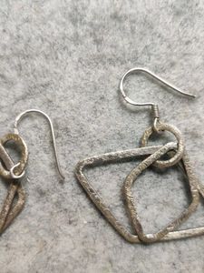 92.5 Silver Geometric Design Fish Hooks