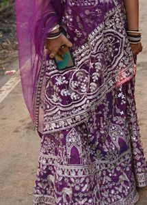 Purple Embroidered Lehenga