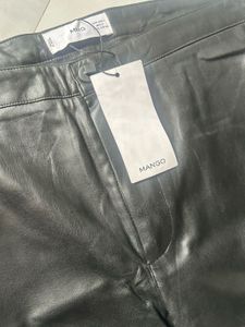 Mango Black Leather Pants