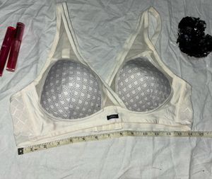 White Mesh Design Bra
