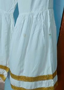 Yellow Embellished Cotton Rayon Kurta