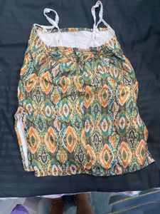 Boho Print Lace Hem Pants
