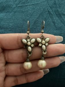 Vintage-Style Pearl Drop Earrings