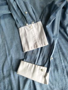 Blue Slim-fit Formal Shirt