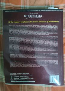 BIOCHEMISTRY TEXT BOOK BY VASUDEVAN FOR MBBS STUDS