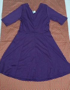 Purple Fit & Flare Dress