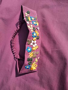 Floral Embroidered Headband