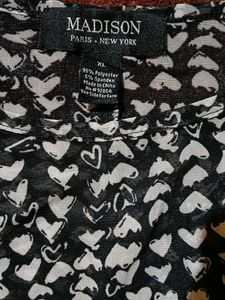 Madison Printed See-through Blouson Top