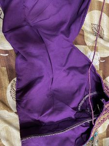 Sequin Embellished Purple Blouse