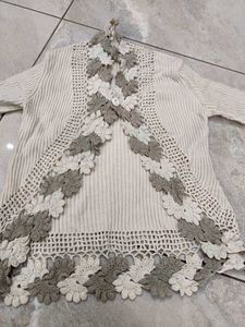 Woolen Elegant Crochet Cardigan