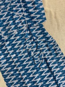 Blue Ikat Print Kurta Set