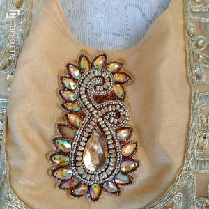 Golden Net Anarkali Dress