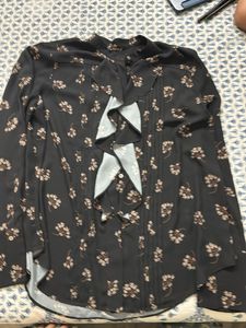 Ruffled And Pleted Shirt