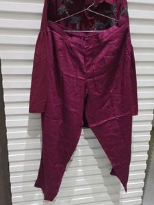 Burgundy Embellished Blouse