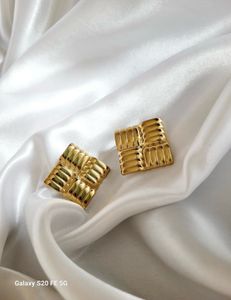 Gold Plated Hammered Earrings