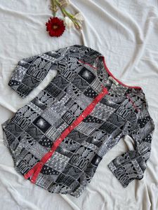 Y2K Inspired Printed Top