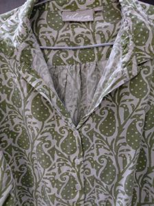 Green Paisley Print Shirt