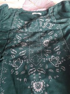 Green Floral Print Top