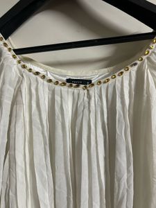 White Pleated Top