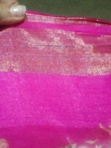 Pink Floral Saree &amp; Blouse