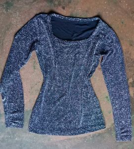 Shimmer Glitter Knit Party Top