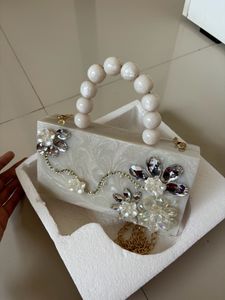 Marble White Clutch