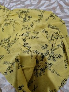Yellow Floral Print Top