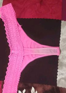 Pink Lace Thong