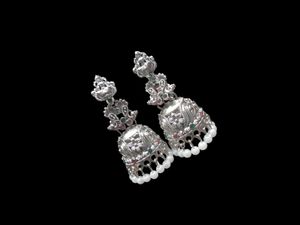 Silver party wear Jhumka Earrings 10 pics availabl