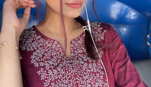 Embroidery Red Kurti