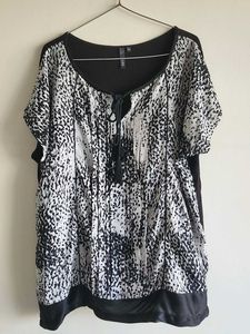Black And White Long Top