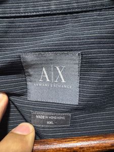 Armani Exchange Black Striped Shirt