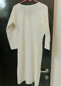 White Embroidered Kurti
