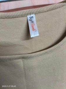 Beige Long Sleeve Top