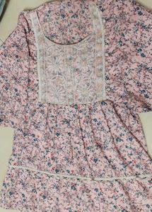 Floral Print Kurta&Top