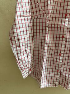 Red White Formal Shirt